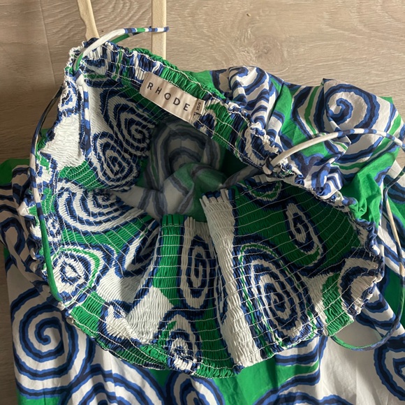 RHODE Alby Midi Dress in Lagoon Size XS/S - Picture 9 of 11